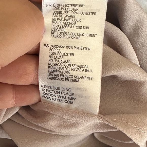 Women's Reiss Tinley Lace Dress Black Nude Slip Size 4 Cocktail Party Formal - Picture 7 of 9